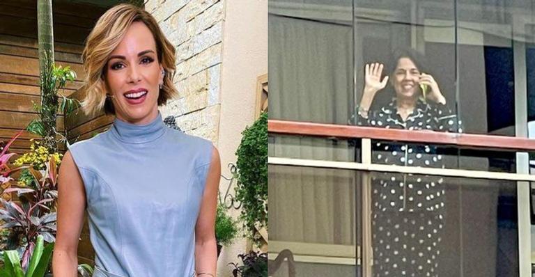 Ana Furtado parabeniza a mãe pela janela e se declara: ”Contando os dias para o nosso abraço”