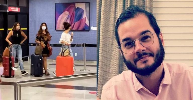 Fátima Bernardes e as filhas visitam Túlio Gadêlha no Recife: ”As três pela primeira vez”