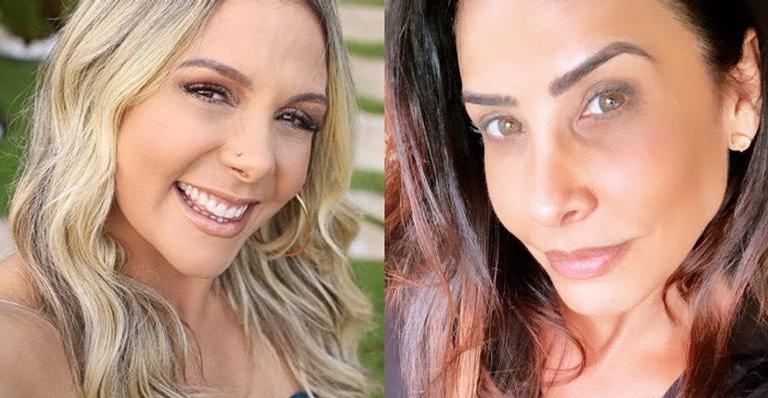 Carla Perez e Scheila Carvalho, a loira e morena do Tchan, se encontram em Salvador
