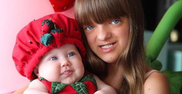 Ana Paula Siebert posta foto fofa de Rafa Justus com Vicky: ”Filhinha da barriga e do coração”