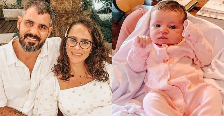 Esposa de Juliano Cazarré comemora primeiro mês da filha: ”Presente de Deus”