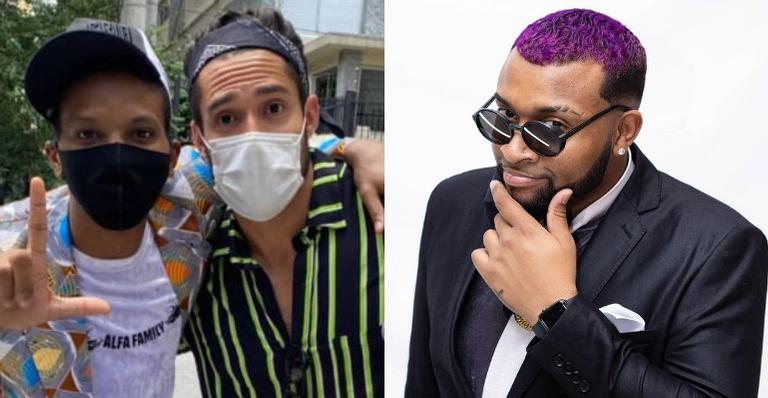 Lucas Penteado e Arcrebiano comemoram eliminação de Nego Di do BBB21