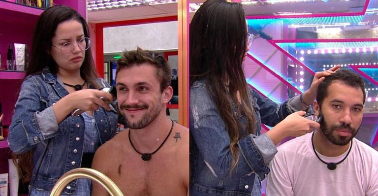 BBB21: Juliette corta o cabelo de Arthur e Gil, e internautas aprovam o resultado