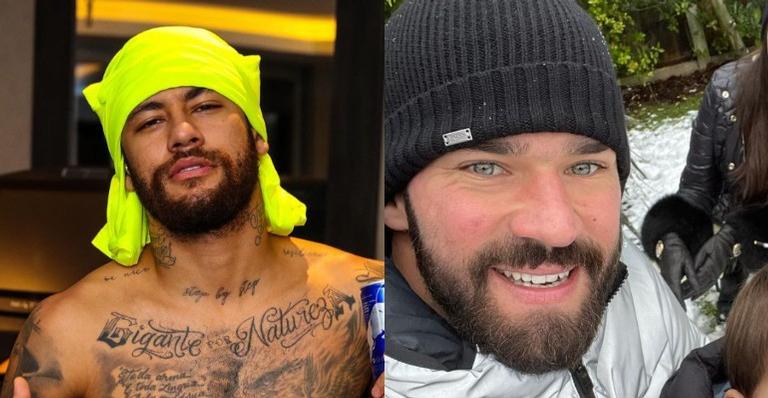 Neymar Jr. manda mensagem de carinho para Alisson Becker: ”Sinta-se abraçado, meu irmão!”