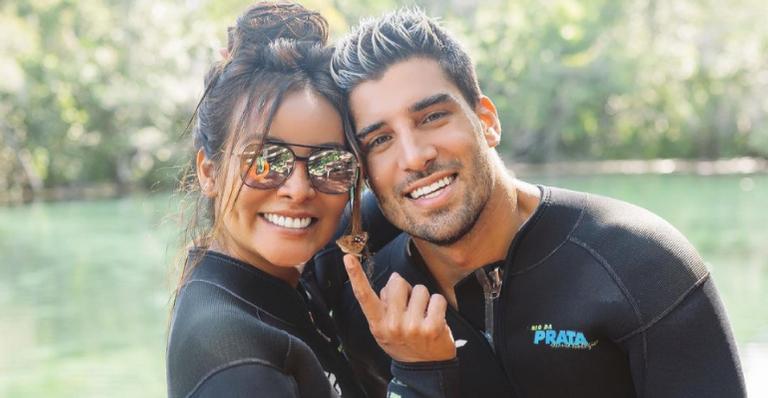 Carol Nakamura faz rapel com o marido e impressiona internautas: ”Aqui só tem brabo”