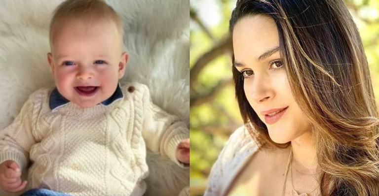 Fernanda Machado comemora nove meses do filho caçula: ”O tempo tá passando rápido”