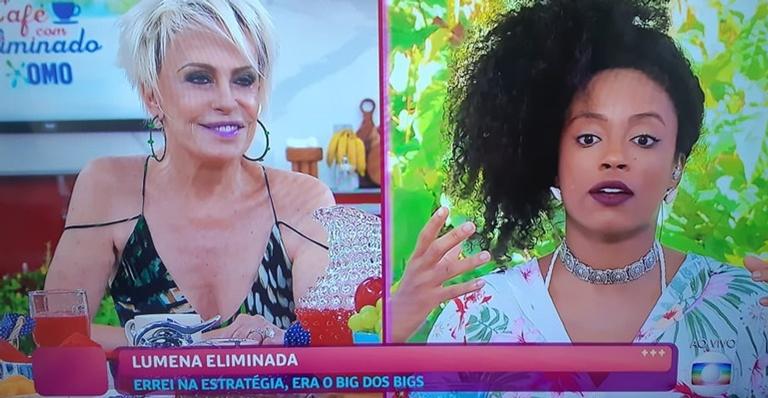 No ‘Mais Você’, Lumena analisa sua eliminação: ”Me perdi no meu propósito inicial!”
