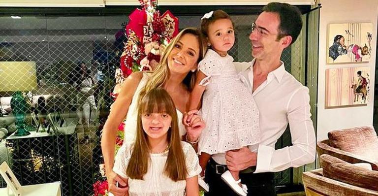 Cesar Tralli homenageia a filha e a enteada no Dia Internacional da Mulher