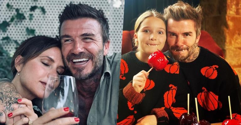 David Beckham faz homenagem à esposa, Victoria e sua filha, Harper: ”Sortudo”