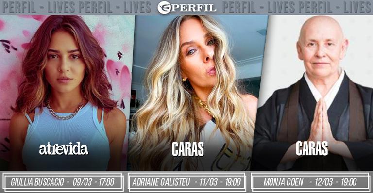 De Giullia Buscacio a Adriane Galisteu. Agenda de lives da Editora Perfil