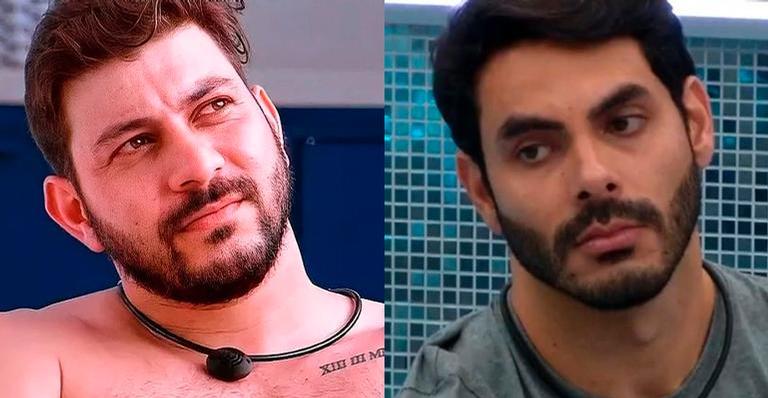 BBB21: Rodolffo toma banho sem roupa e surpreende Caio