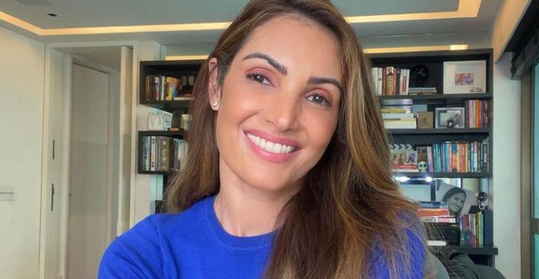Patrícia Poeta aparece durante o home office e fãs elogiam: ”A mais linda do planeta!”