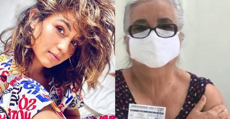 Avó de Nanda Costa é vacinada contra a Covid-19 e atriz comemora: ”Fé em Deus e na Ciência”