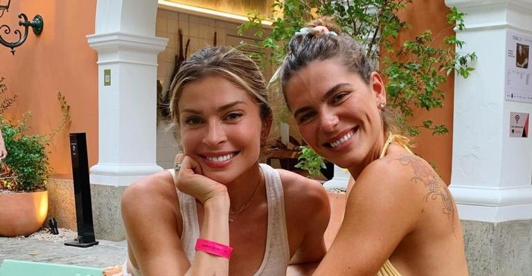 Grazi Massafera e Mariana Goldfarb são clicadas em academia no Rio