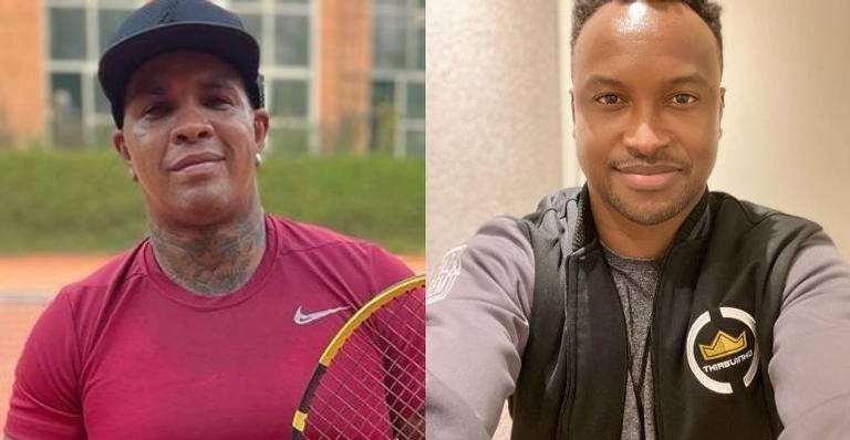 Rodriguinho surge jogando tênis e brinca sobre desafiar Thiaguinho: ”Motivado”