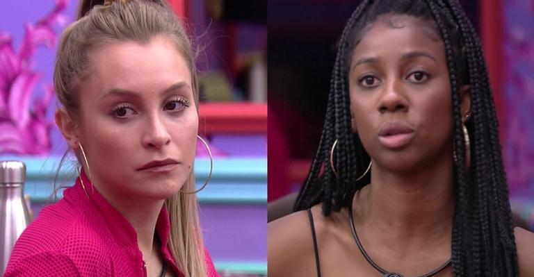 BBB21: Camilla de Lucas se irrita e dá ‘chacoalhão’ em Carla Diaz