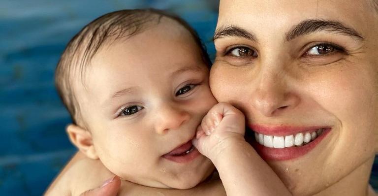 Kamilla Salgado posa com o filho e se declara: ”Felicidade garantida ao seu lado”