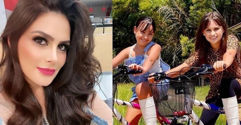 Natália Guimarães mostra as filhas brincando e revela pedido das gêmeas