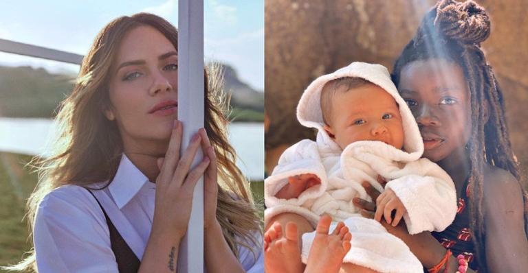 Giovanna Ewbank mostra Titi e Zyan juntinhos e se derrete: ”Amor e sintonia de irmãos”