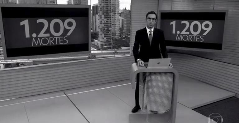 César Tralli inicia jornal em luto pelas novas vítimas da Covid-19