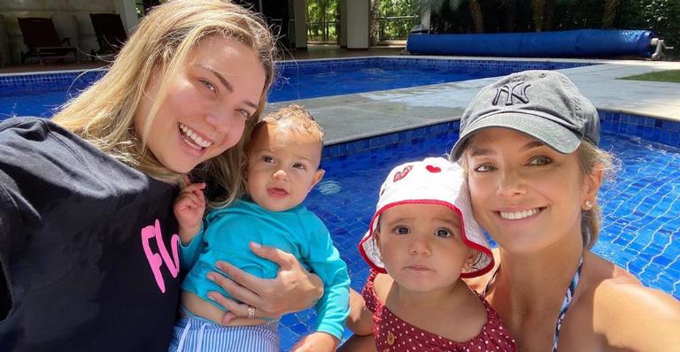 Carol Dantas publica clique com Ticiane Pinheiro e os filhos: ”Amo essa família demais”