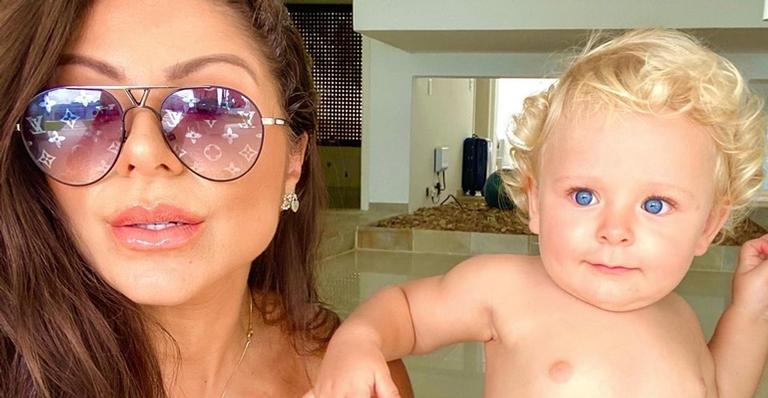 Após Páscoa recheada de chocolate, Andressa Ferreira posa com o filho: ”Renovada!”