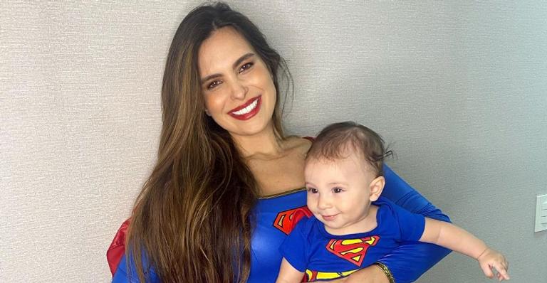 Kamilla Salgado mostra o filho fantasiado de coelhinho da Páscoa: ”Pra alegrar nossa santa Páscoa”