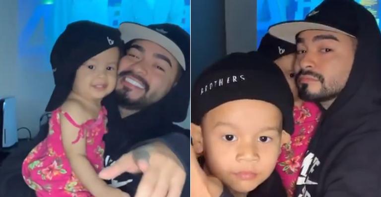 Yudi Tamashiro compartilha vídeo se divertindo com os primos e fala sobre o pai: ”Eu sinto aqui”
