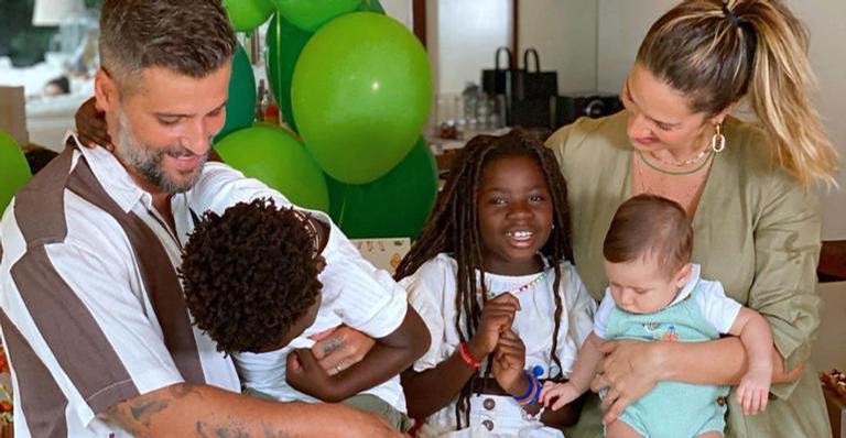Giovanna Ewbank e os filhos preparam surpresa de aniversário para Bruno Gagliasso
