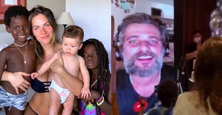 Em Madrid, Bruno Gagliasso surpreende a família em seu aniversário