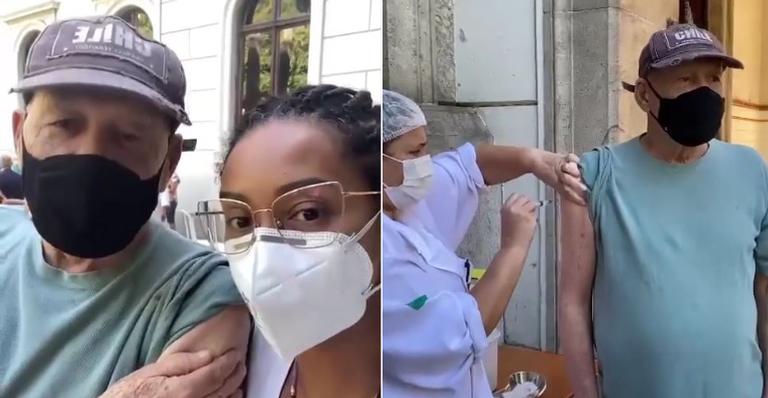 Taís Araujo celebra após seu pai tomar segunda dose da vacina contra a Covid-19