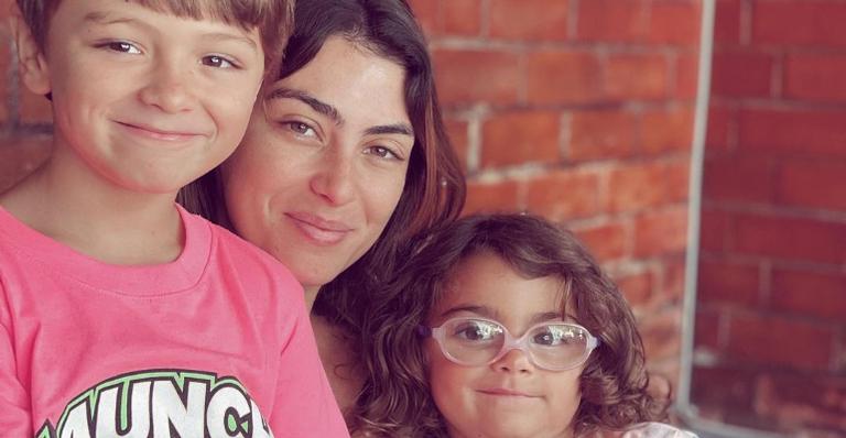 Mariana Uhlmann compartilha lindos registros com os filhos: ”Eles crescem tão rápido”
