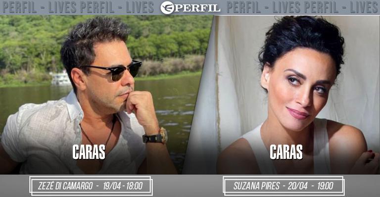 De Zezé Di Camargo a Suzana Pires. Agenda de lives exclusivas da Editora Perfil