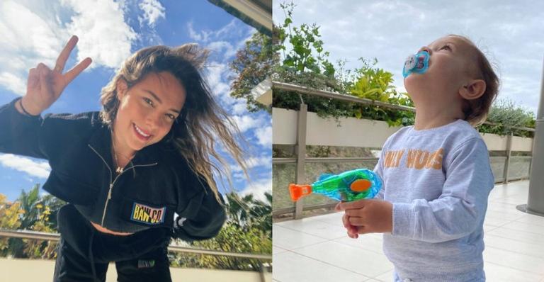 Carol Dantas explode o fofurômetro ao mostrar Valentin brincando com bolhas de sabão