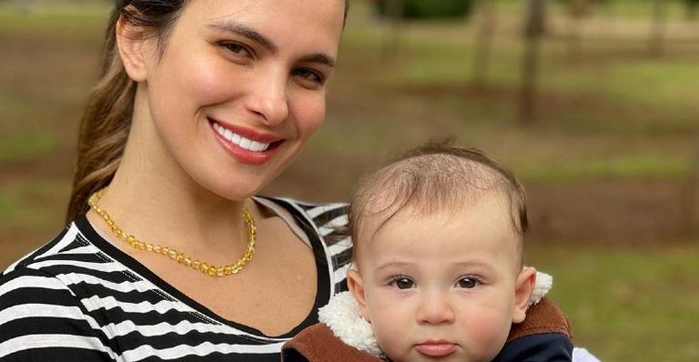 Kamilla Salgado se derrete ao compartilhar vídeo do filho gargalhando: ”Sorriso banguela”