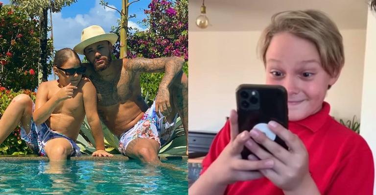 Neymar Jr. mostra o filho muito feliz ao receber vídeo de Rafael Nadal: ”Olha a carinha!”