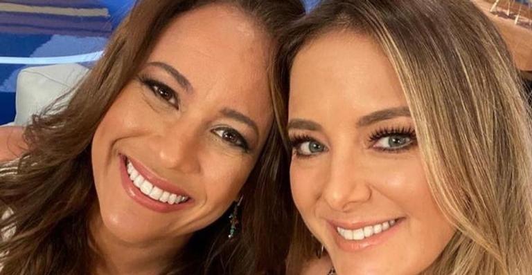 Ticiane Pinheiro registra reencontro com Renata Alves no Hoje em Dia: ”Amiga linda”