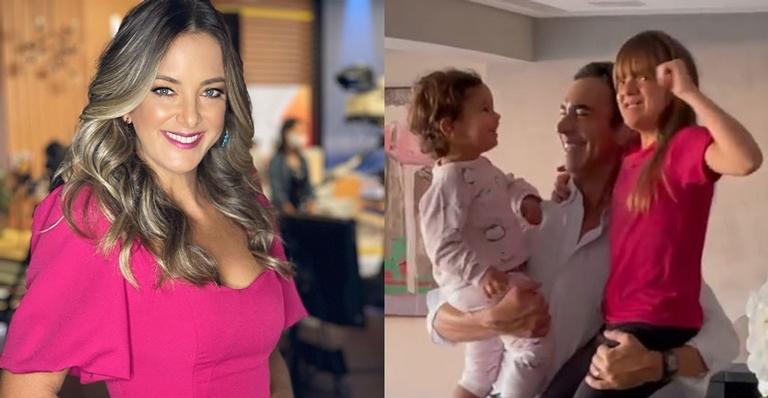 Ticiane Pinheiro mostra momento de alegria das filhas com Cesar Tralli: ”Clima de amor”