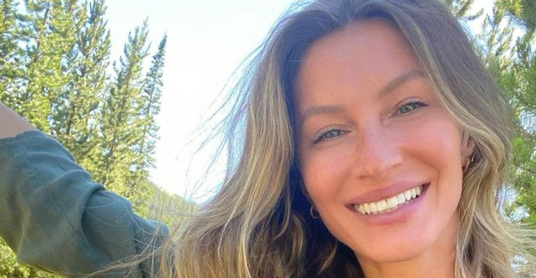 Gisele Bündchen posta lindo clique e faz reflexão: ”Momento poderoso para mudar a energia”