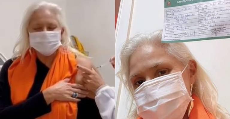 Fafá de Belém toma 2ª dose da vacina contra a Covid-19 e alerta: ”Não deixe de tomar o reforço”