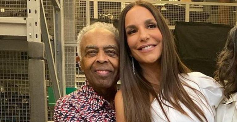 Ivete Sangalo relembra encontro com Gilberto Gil: ”Que saudade viu!”