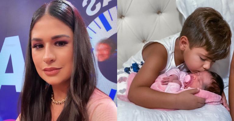 Simone Mendes mostra semelhanças entre os filhos e se derrete: ”Amor maior”