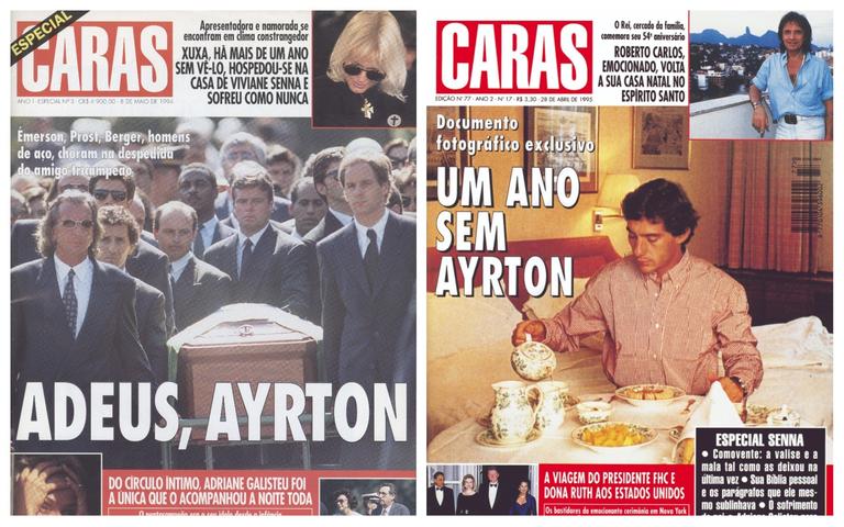 Relembre as capas da revista CARAS sobre Ayrton Senna