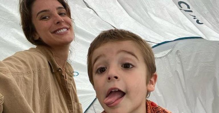 Rafa Brites resgata clique com o filho, Rocco: ”Fotos que recebo no grupo da família”