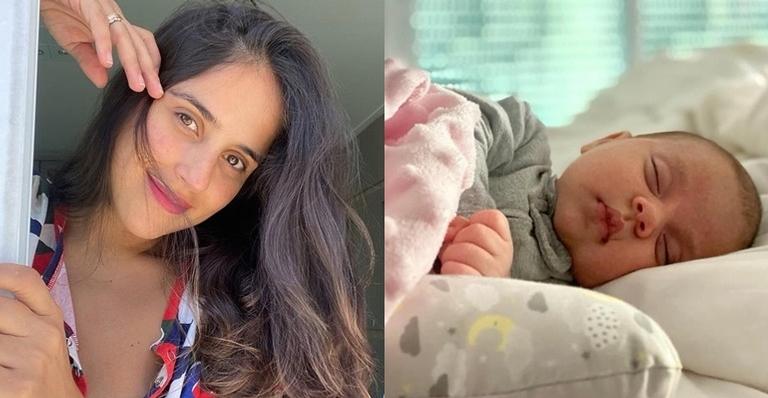 Camilla Camargo compartilha primeiro banho no chuveiro com a caçula e encanta web