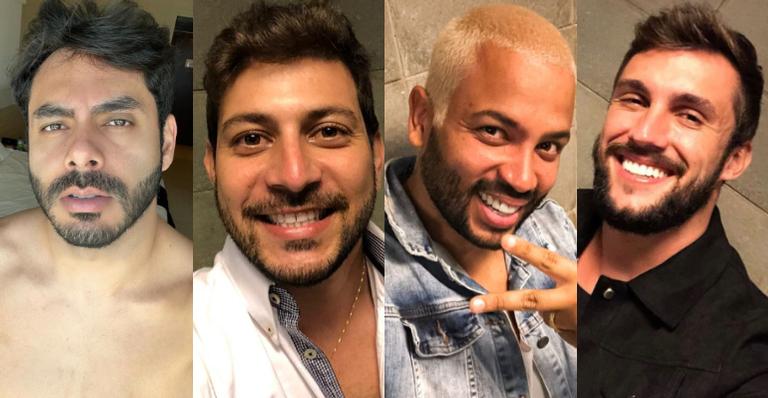 Prestes a final do BBB21, Rodolffo, Caio, Projota e Arthur se reencontram em hotel