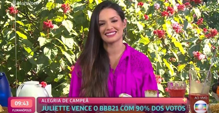Campeã do BBB 21, Juliette fala sobre carinho dos milhões de fãs: ”Isso é o maior presente!”