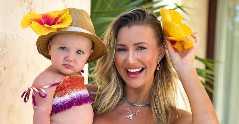 Ana Paula Siebert encanta web ao postar clique da filha brincando: ”É muito linda!”