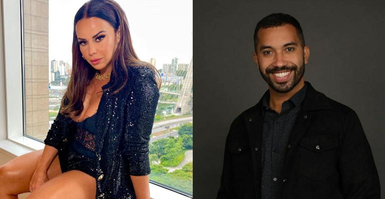 Viviane Araujo tieta Gilberto, do BBB21, nos corredores da Globo: ”Vigoroso e maravilhoso”