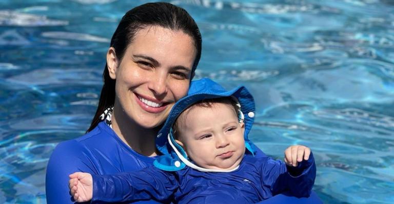 Kamilla Salgado surge ao lado do filho, Bento se divertindo e se derrete: ”Ele está demais!”